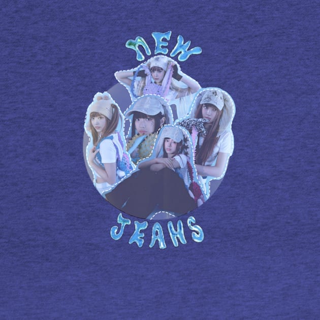 NewJeans blue cute graphic design by cebelcamaja